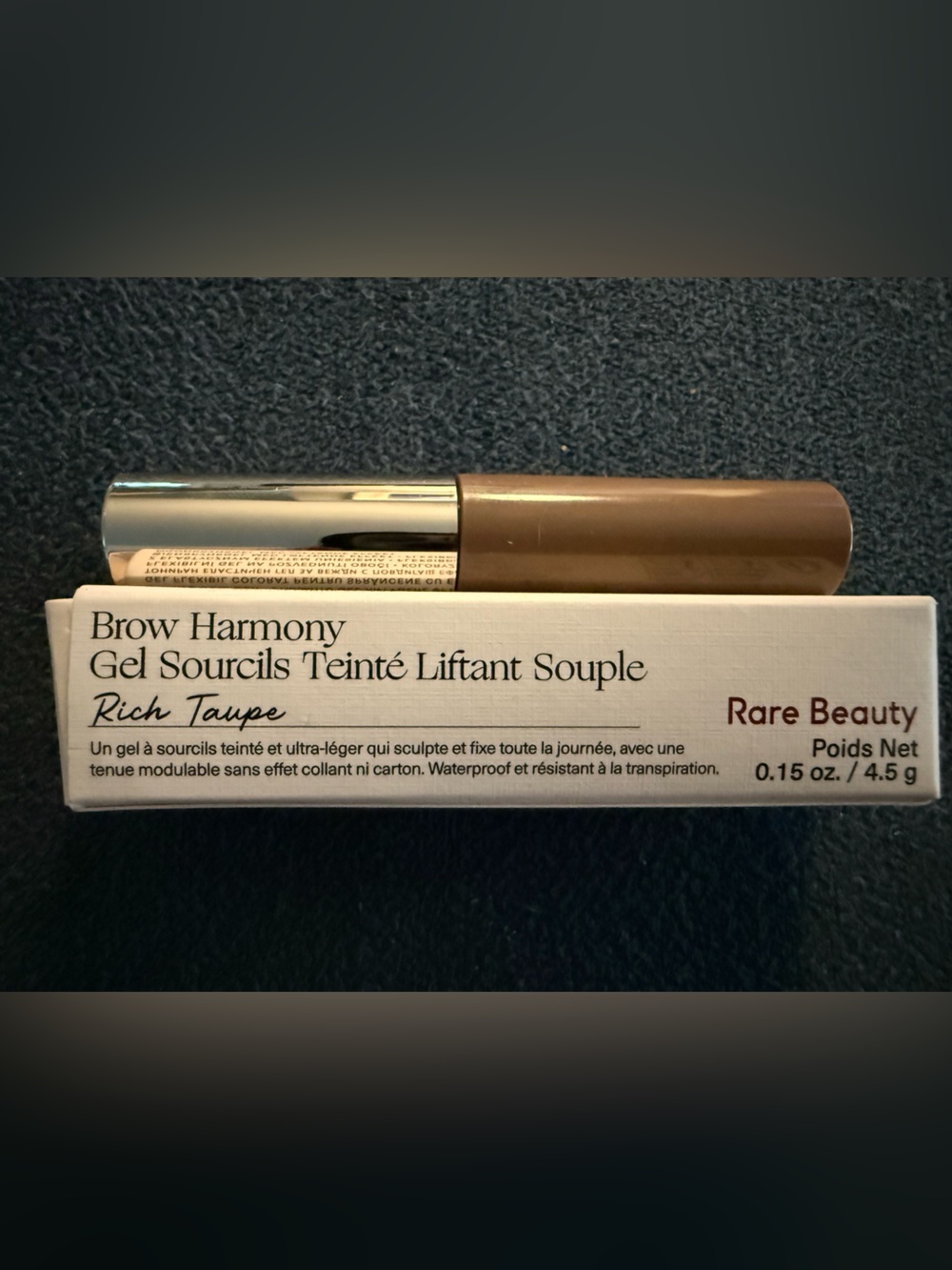 Rare Beauty Brow Harmony Tinted Gel — Rich Taupe shade